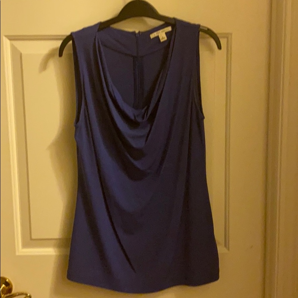 Purple scoop neck blouse